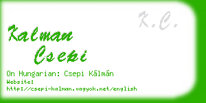 kalman csepi business card
