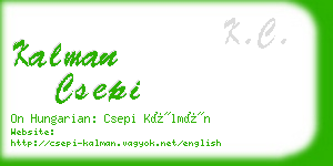 kalman csepi business card